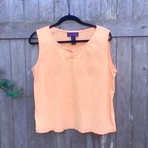 💥 HALF PRICE $6 Denim & Co Tee size LARGE- 🍊 Tangerine 💥